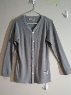 Women's Ribbed Button-Front Top